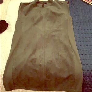 BCBG green suede dress